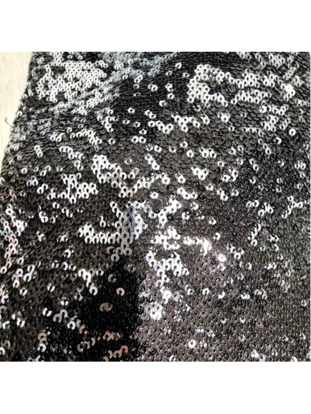 Sequin Snow Boots Womens 8 Black Over The Knee Faux Fur Wedge Winter Party